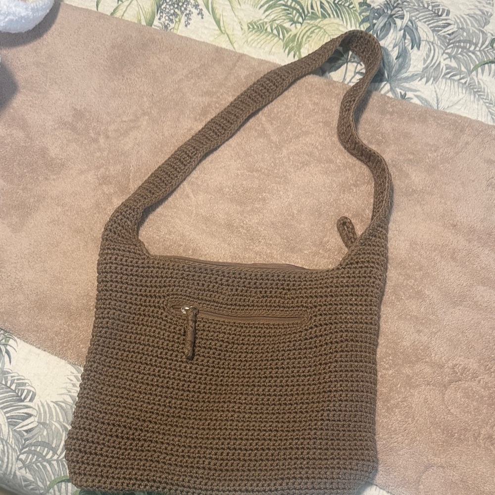 The Sak Brown Crochet Shoulder Bag